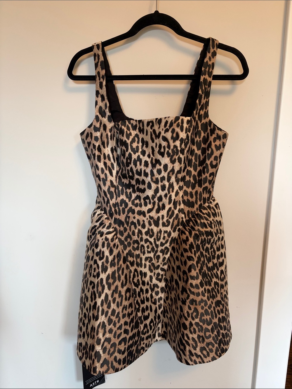 ASTR Claudie Leopard Print Mini Dress - Small NWT